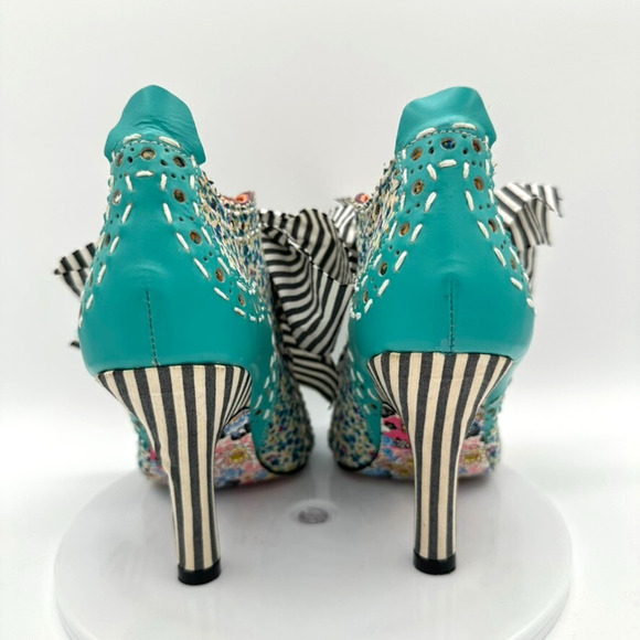 Irregular Choice Abigail's 3rd Party Boots EUR 38 Blue Cottage Victorian Avant - Picture 4 of 8